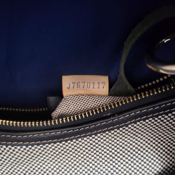 Dooney & Bourke Black, White & Tan Leather & Canvas Purse - Picture 7 of 16